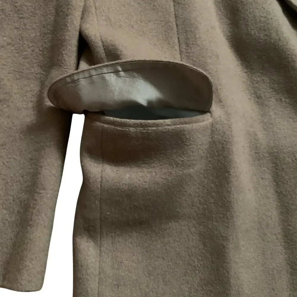 Robert Stock Men’s Wool Sport Coat Blazer Size 44L Tan Camel Brown